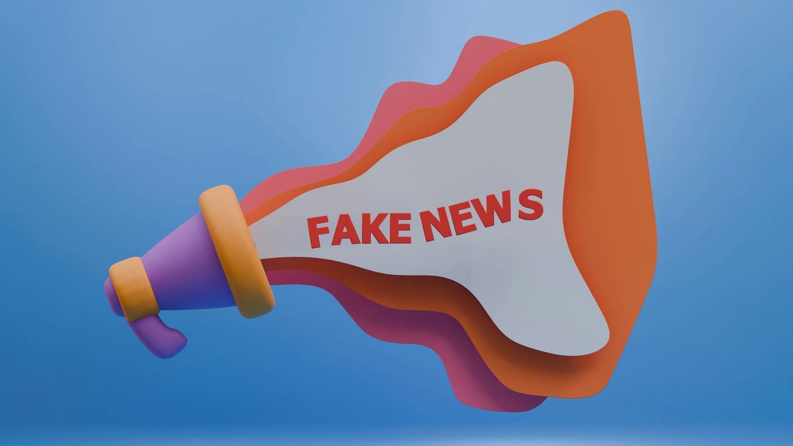 Fake News From The Speaker. 3D Render.