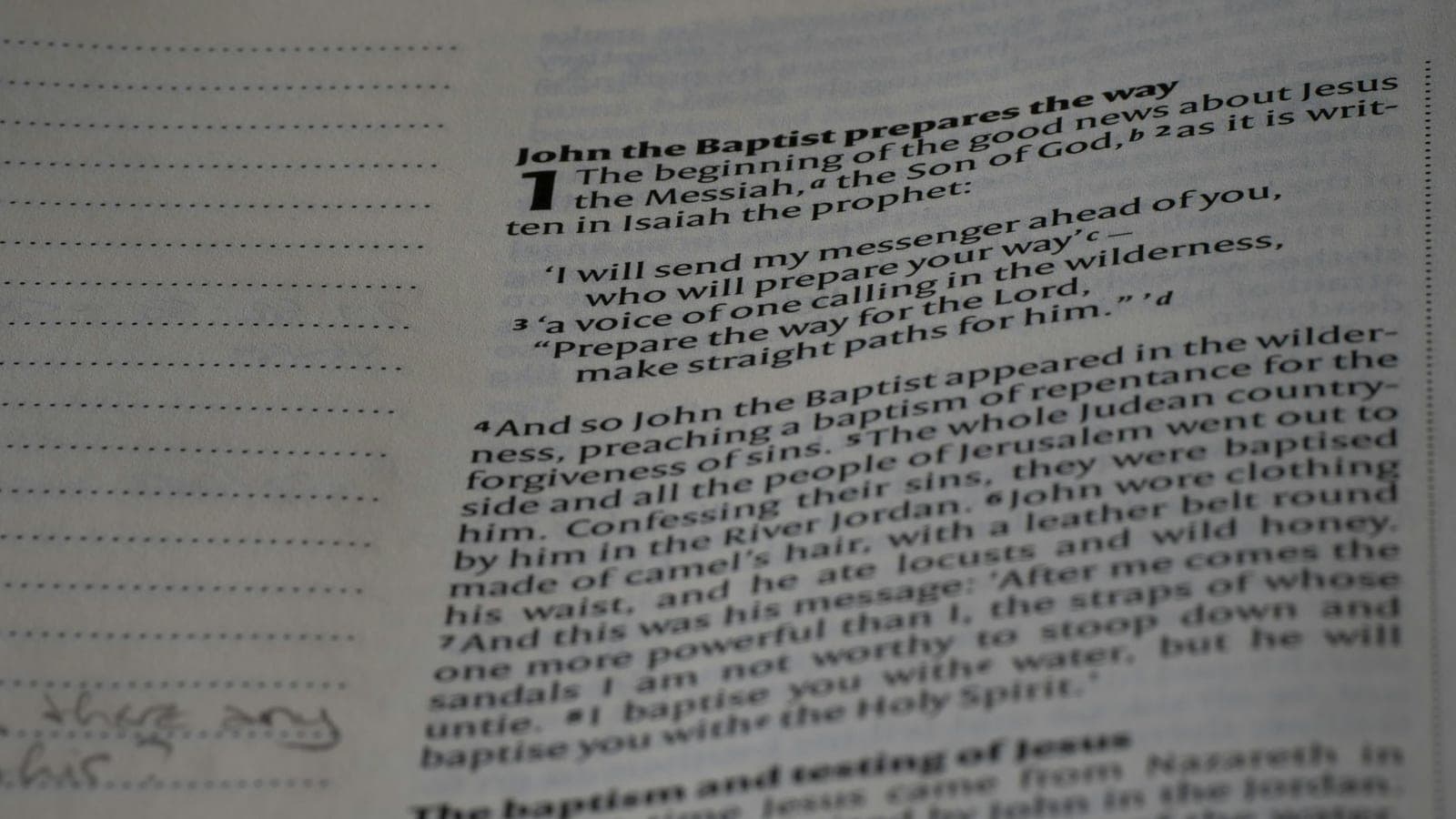 Close up, bokeh, bible, new testament, christian, history, text, reading, bible study, devotions, christianity, scripture, Gospel of Mark, Mark, Synoptic Gospel, Gospel,