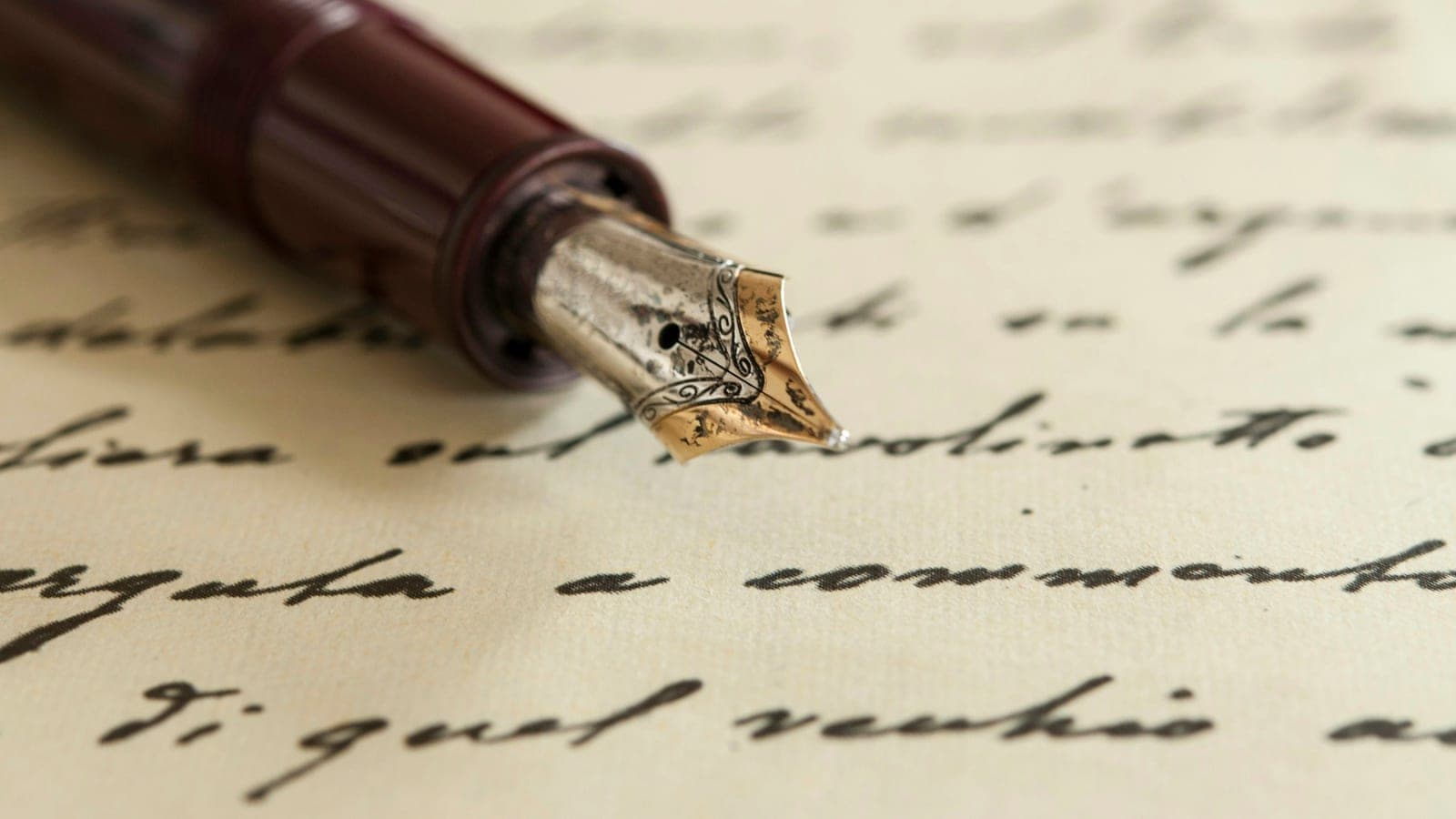 Red pen on white paper